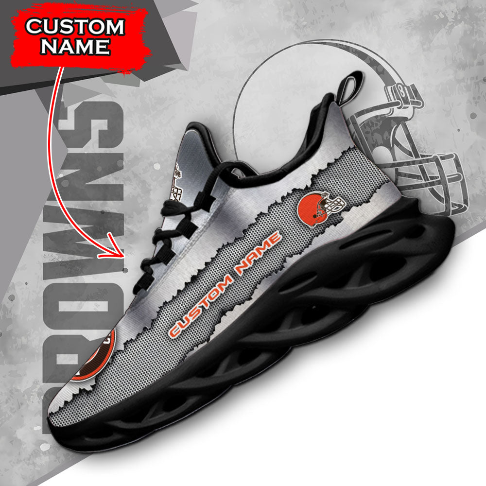 Ideafootwear Cleveland Browns NFL Max Soul Shoes Sneakers For Men And Women