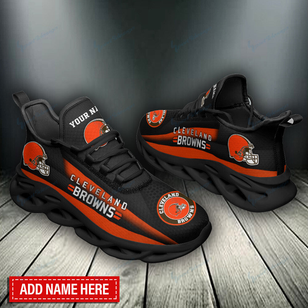 Ideafootwear Cleveland Browns NFL Max Soul Shoes Sneakers For Men And Women