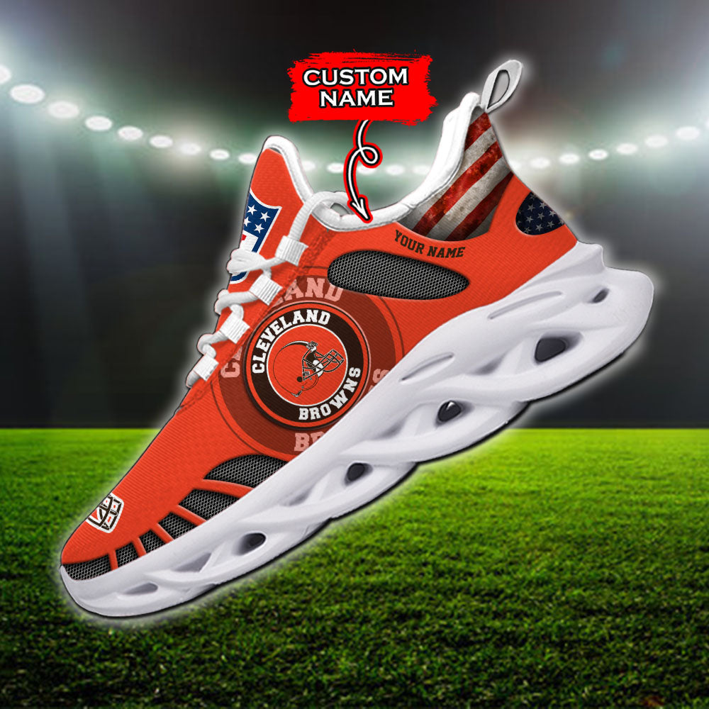 Ideafootwear Cleveland Browns NFL Max Soul Shoes Sneakers For Men And Women