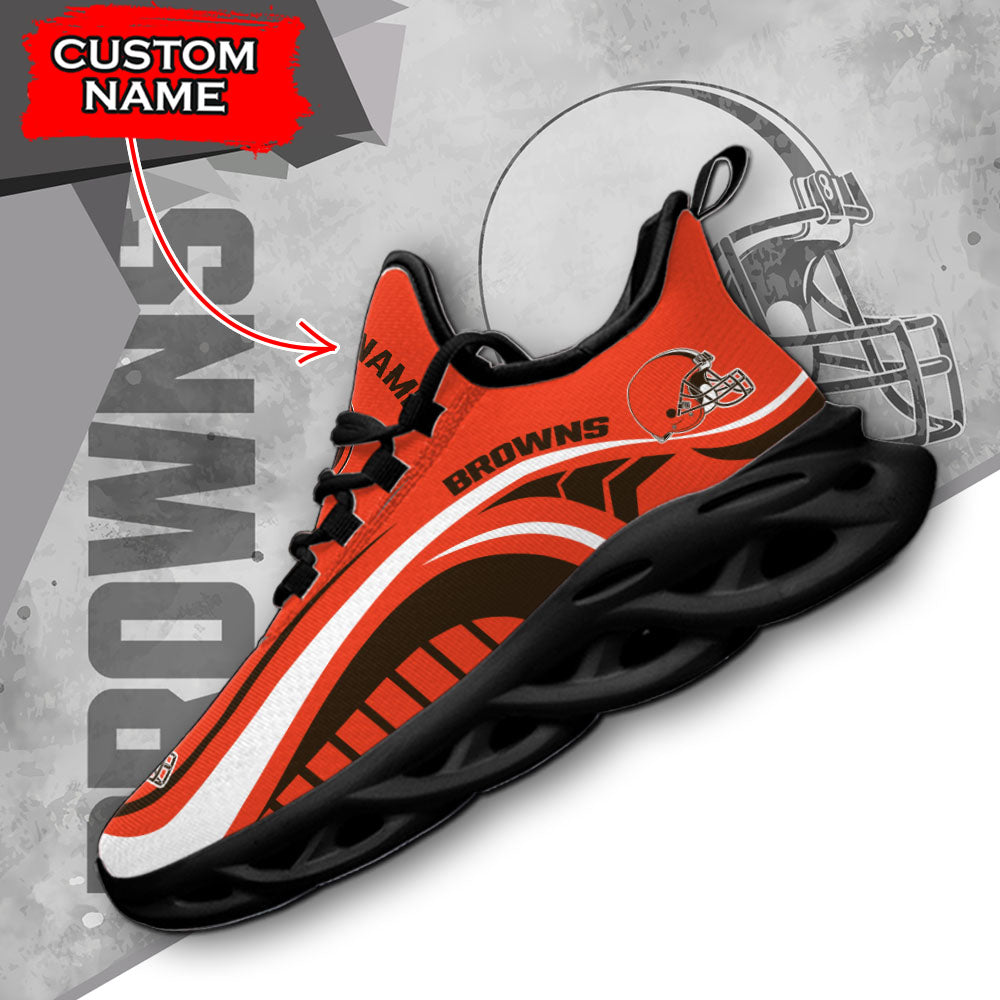 Ideafootwear Cleveland Browns NFL Max Soul Shoes Sneakers For Men And Women