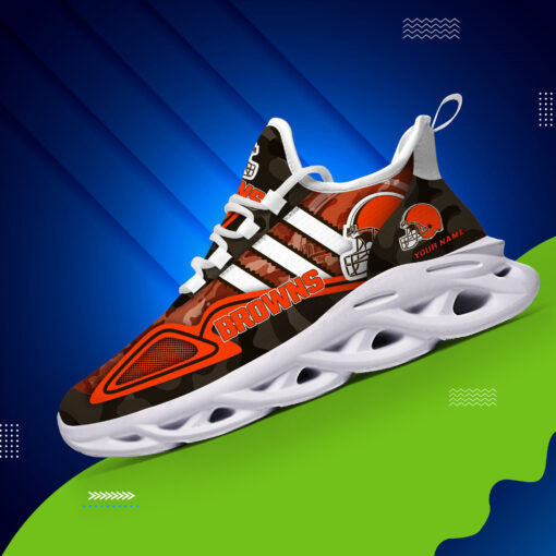 Ideafootwear Cleveland Browns NFL Max Soul Shoes Sneakers For Men And Women