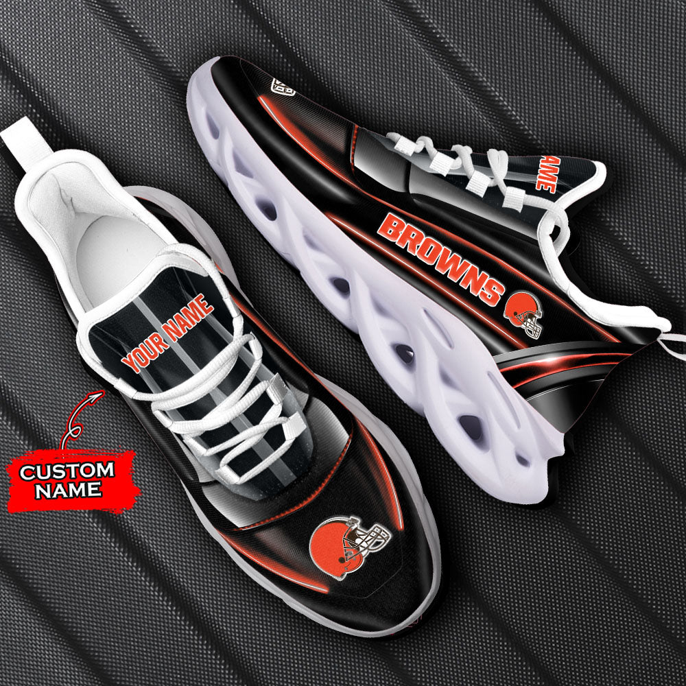 Ideafootwear Cleveland Browns NFL Max Soul Shoes Sneakers For Men And Women