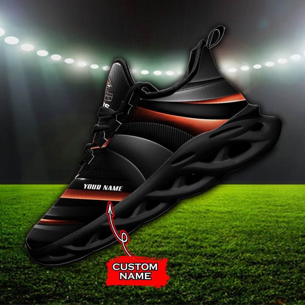 Ideafootwear Cleveland Browns NFL Max Soul Shoes Sneakers For Men And Women