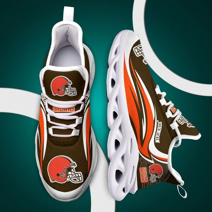 Ideafootwear Cleveland Browns NFL Max Soul Shoes Sneakers For Men And Women