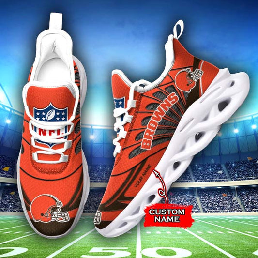 Ideafootwear Cleveland Browns NFL Max Soul Shoes Sneakers For Men And Women