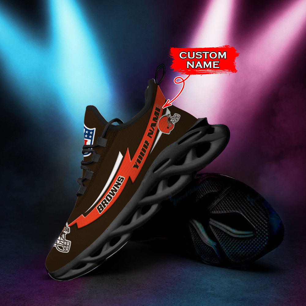 Ideafootwear Cleveland Browns NFL Max Soul Shoes Sneakers For Men And Women