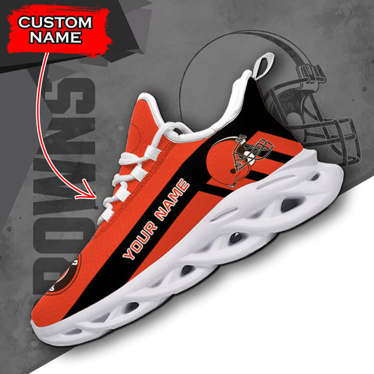 Ideafootwear Cleveland Browns NFL Max Soul Shoes Sneakers For Men And Women