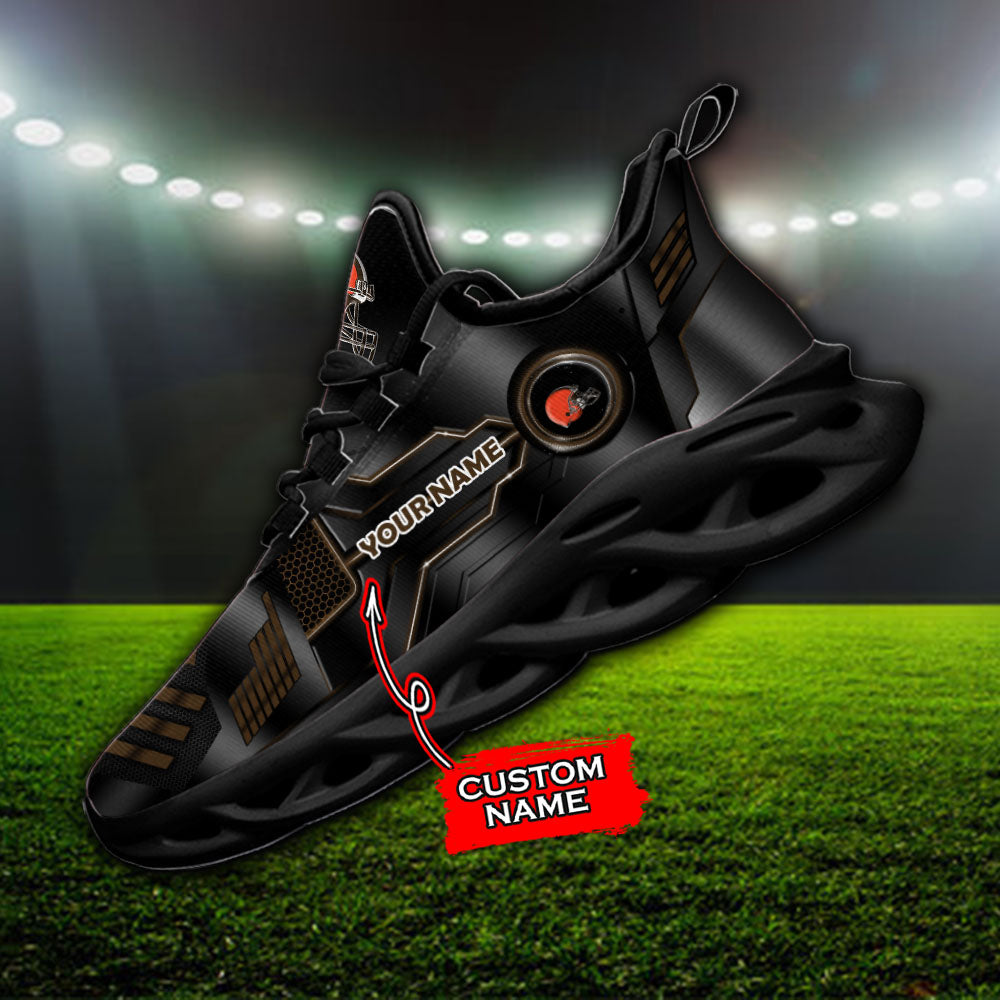 Ideafootwear Cleveland Browns NFL Max Soul Shoes Sneakers For Men And Women