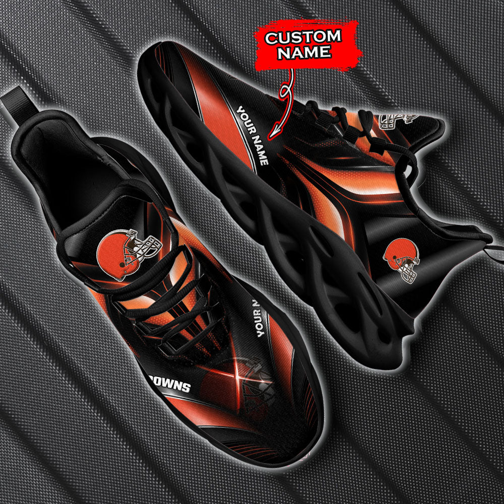 Ideafootwear Cleveland Browns NFL Max Soul Shoes Sneakers For Men And Women