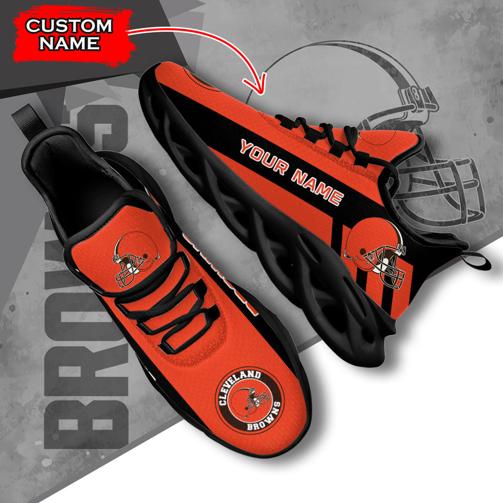 Ideafootwear Cleveland Browns NFL Max Soul Shoes Sneakers For Men And Women