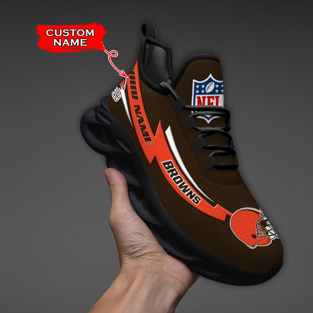 Ideafootwear Cleveland Browns NFL Max Soul Shoes Sneakers For Men And Women