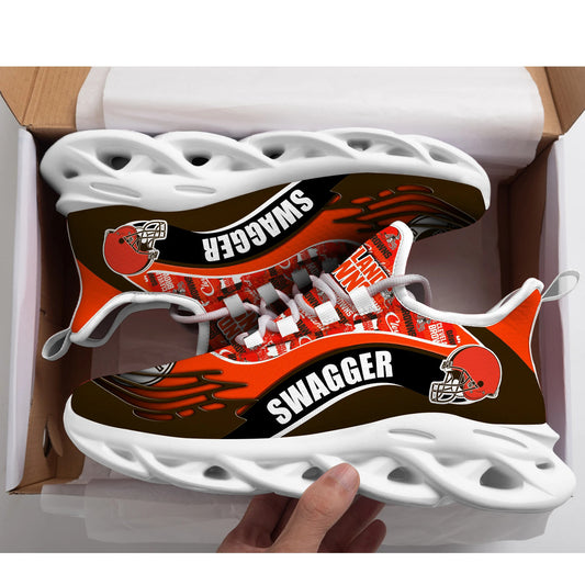 Ideafootwear Cleveland Browns NFL Max Soul Shoes Sneakers For Men And Women