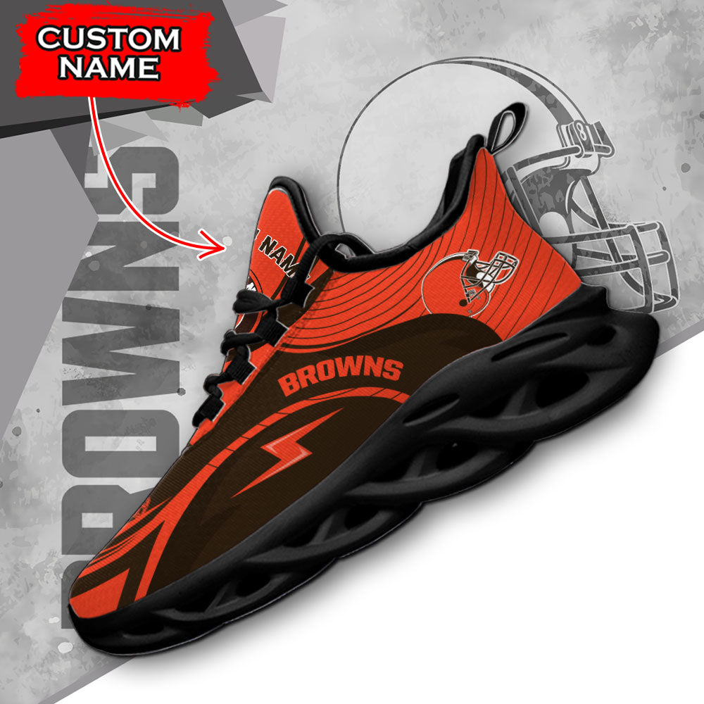 Ideafootwear Cleveland Browns NFL Max Soul Shoes Sneakers For Men And Women