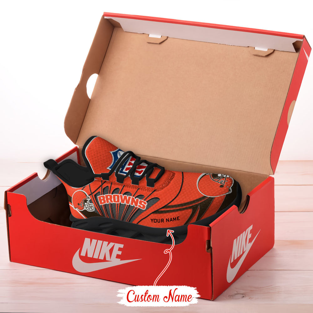 Ideafootwear Cleveland Browns NFL Max Soul Shoes Sneakers For Men And Women