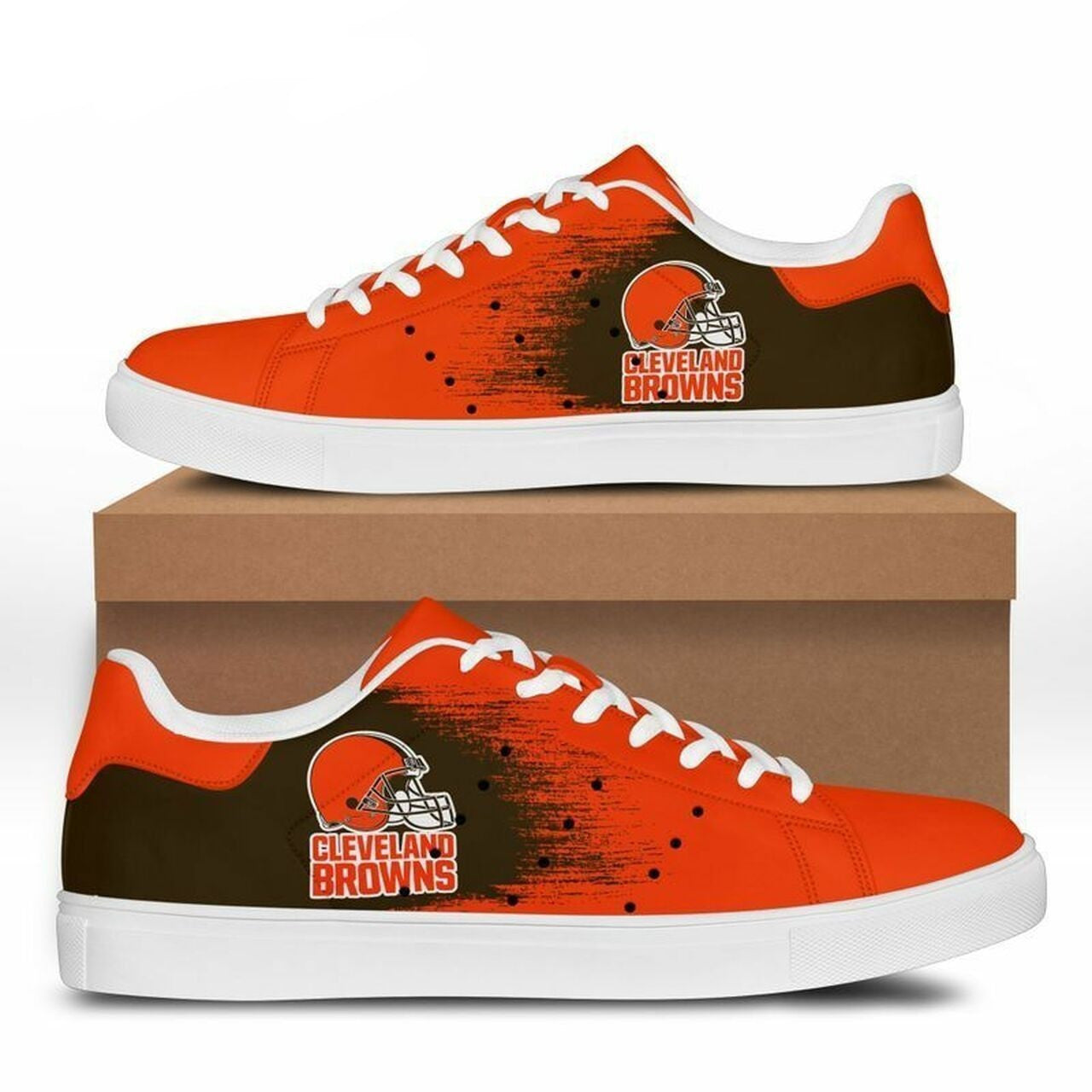 Ideafootwear Cleveland Browns Skate Stan Shoes Sneakes For Men And Women