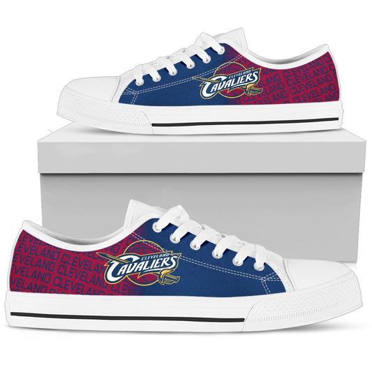 Ideafootwear Cleveland Cavaliers Low Top Canvas Sneakers Shoes For Men And Women
