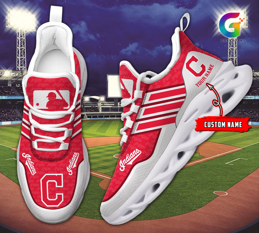 Ideafootwear Cleveland Indian MLB Max Soul Shoes Sneakers For Men And Women