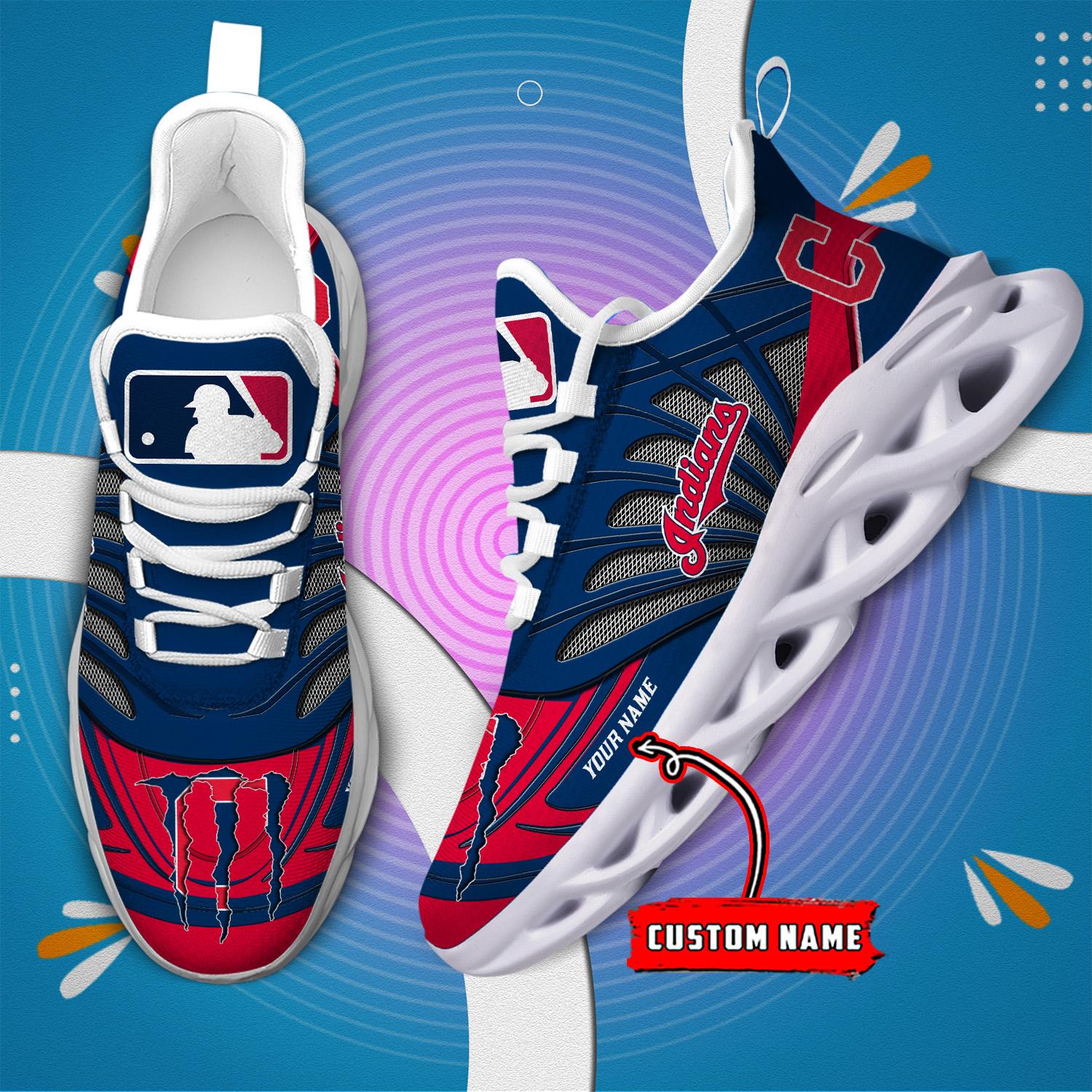 Ideafootwear Cleveland Indians Max Soul Shoes Sneakers For Men And Women