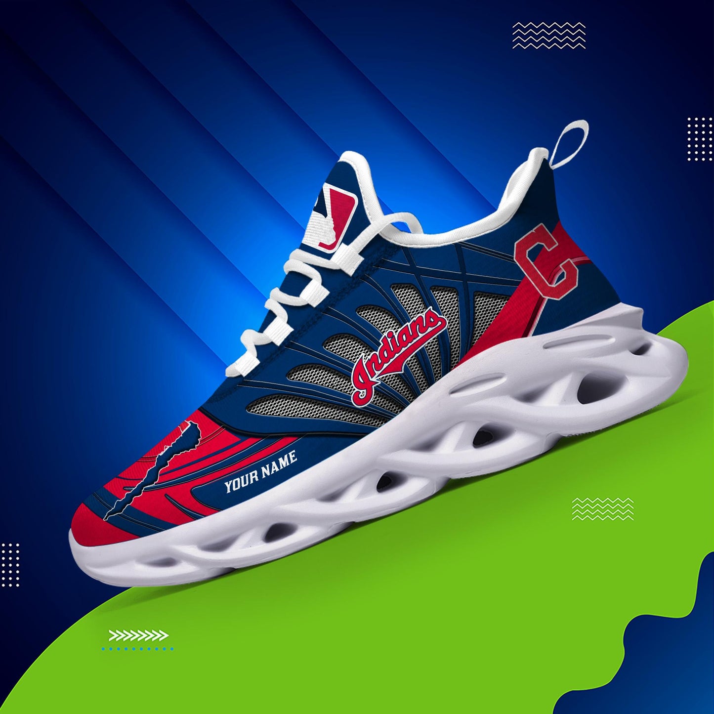 Ideafootwear Cleveland Indians Max Soul Shoes Sneakers For Men And Women