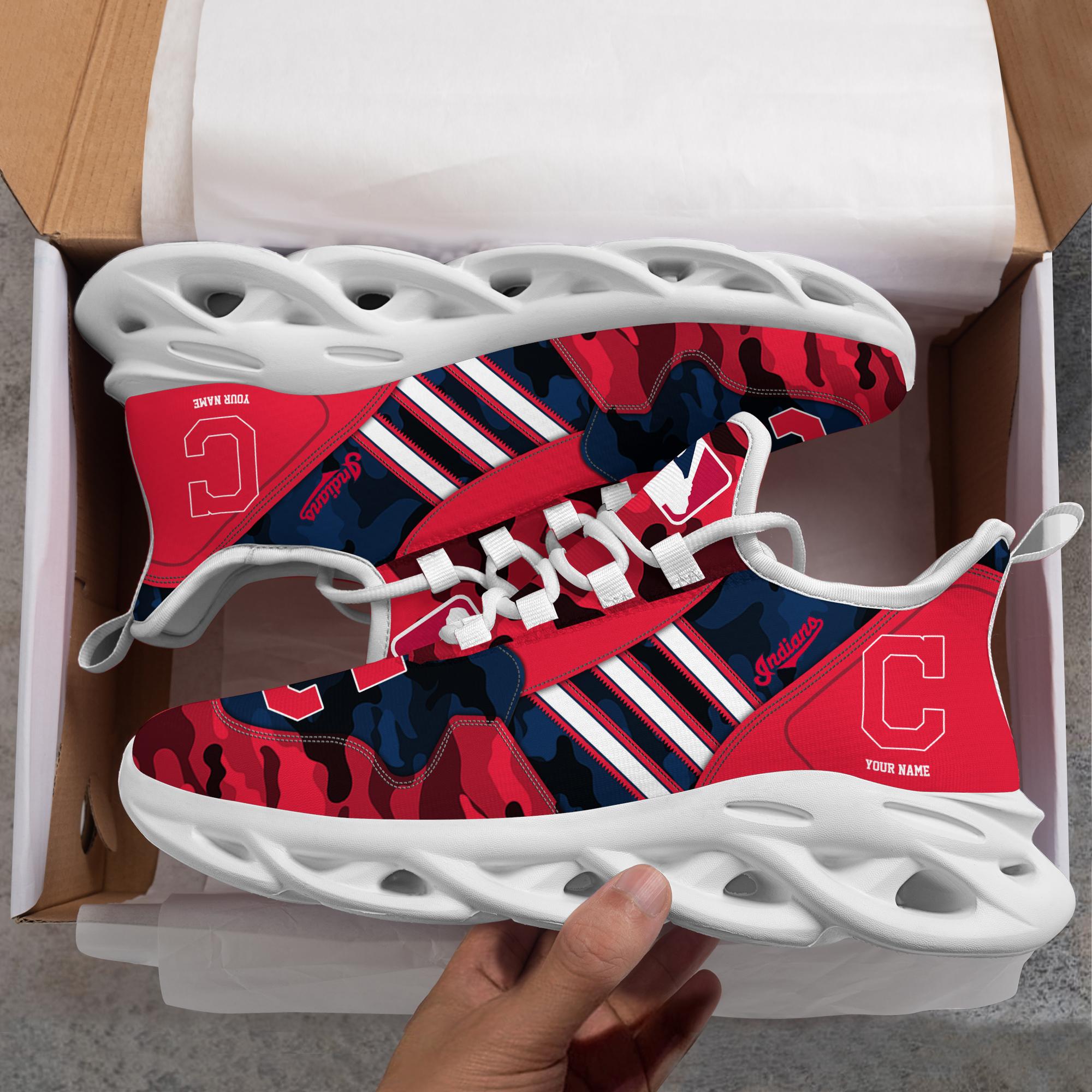 Ideafootwear Cleveland Indians Max Soul Shoes Sneakers For Men And Women