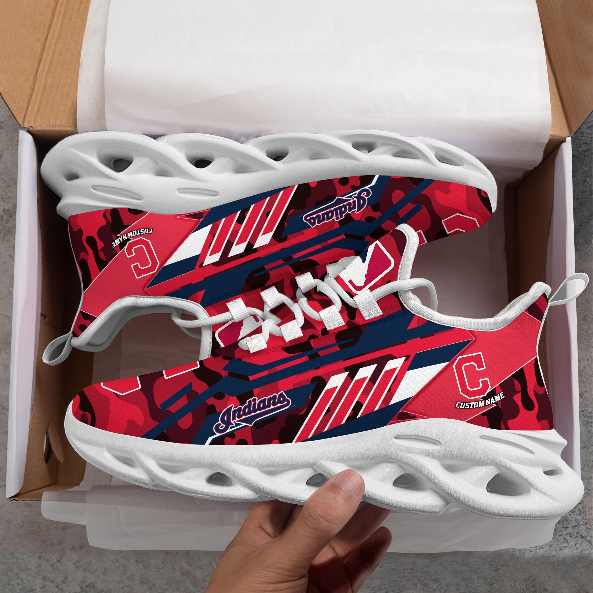 Ideafootwear Cleveland Indians Max Soul Shoes Sneakers For Men And Women
