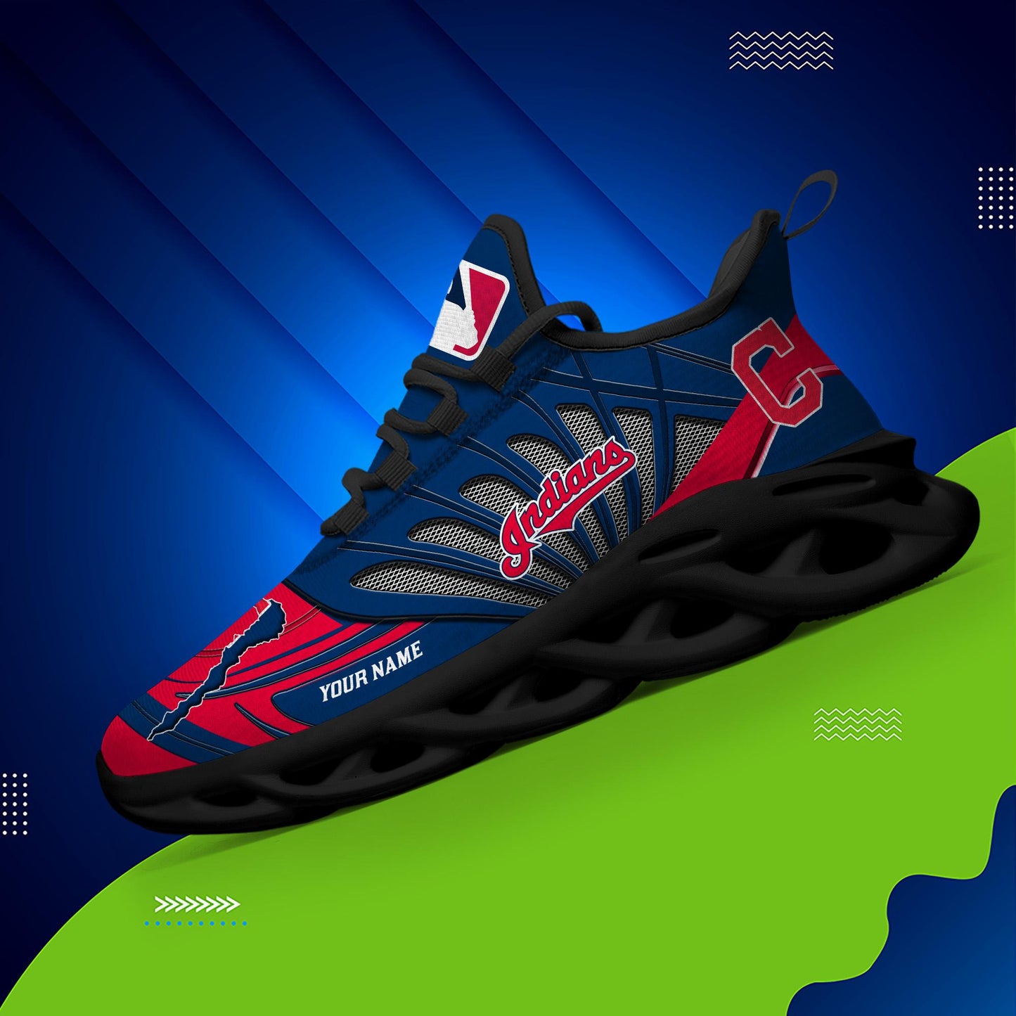 Ideafootwear Cleveland Indians Max Soul Shoes Sneakers For Men And Women