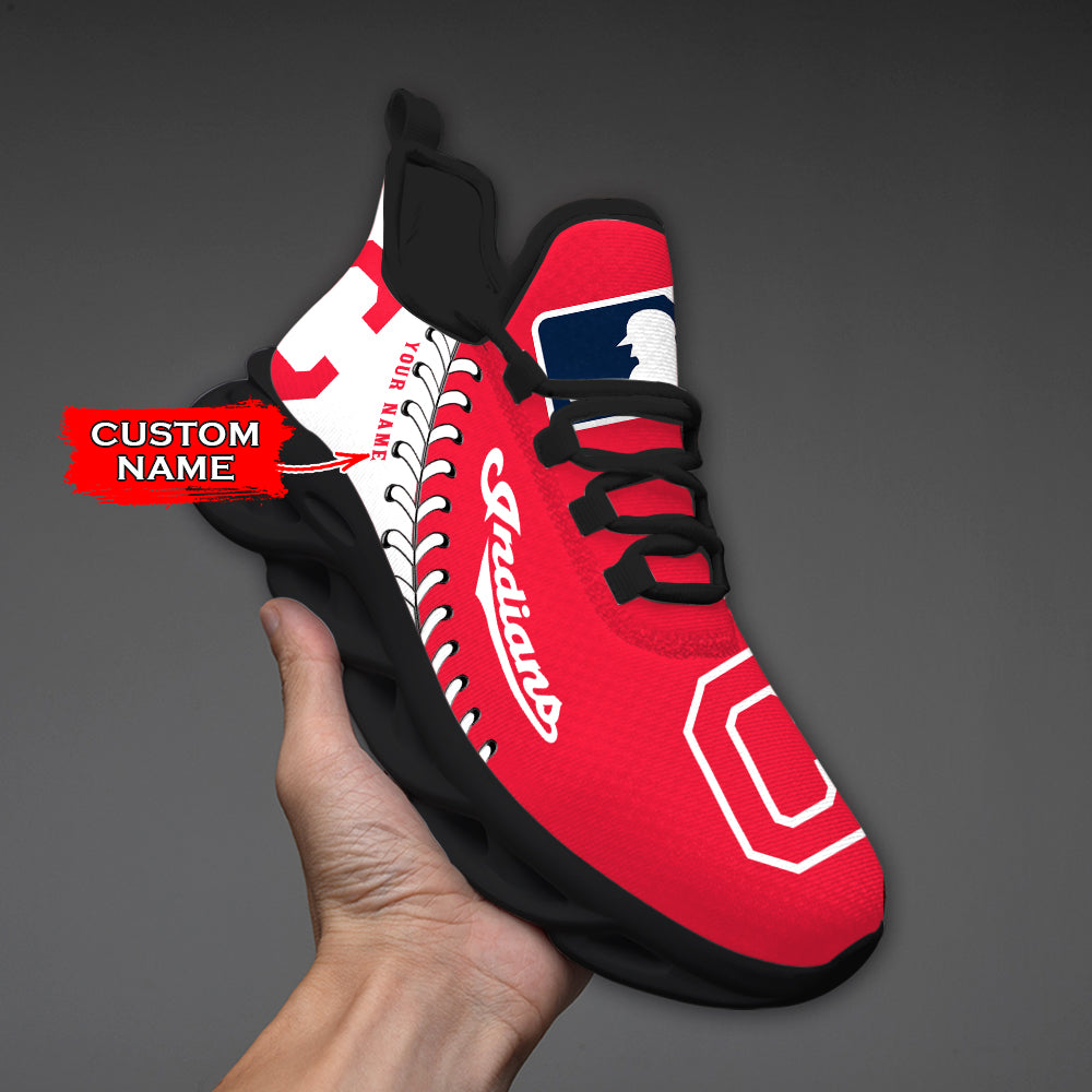 Ideafootwear Cleveland Indians MLB Max Soul Shoes Sneakers For Men And Women