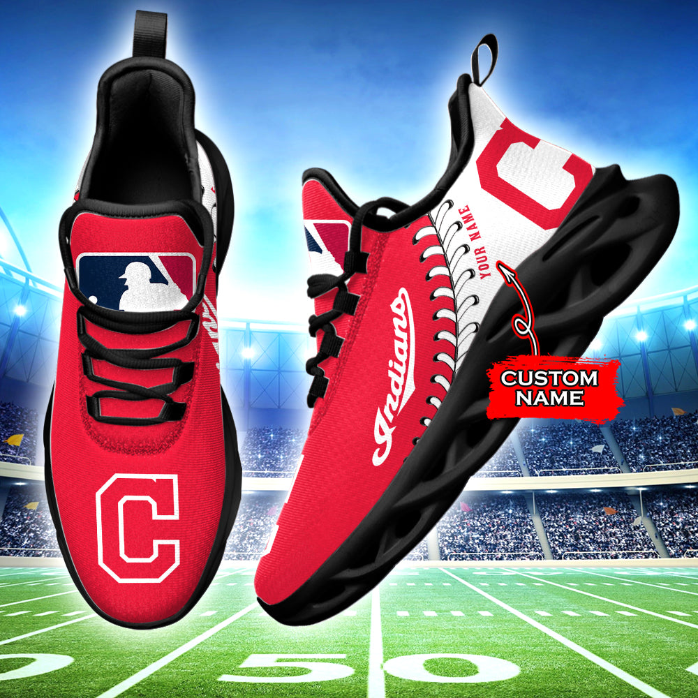 Ideafootwear Cleveland Indians MLB Max Soul Shoes Sneakers For Men And Women