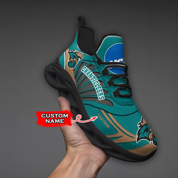 Ideafootwear Coastal Carolina Chanticleers NCAA Max Soul Shoes Sneakers For Men And Women