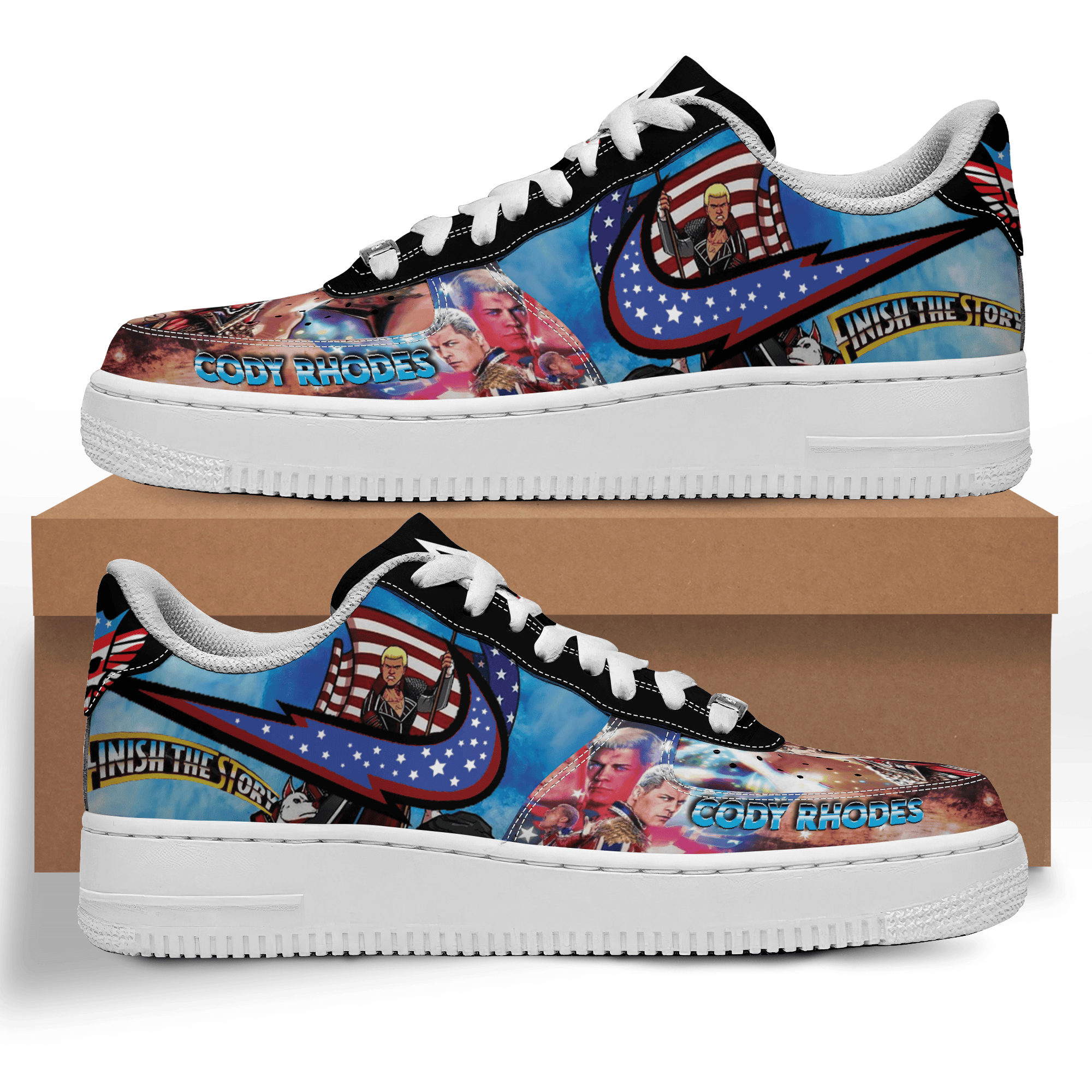 Ideafootwear Cody Rhodes Air Low-Top Sneakers Shoes For Men And Women