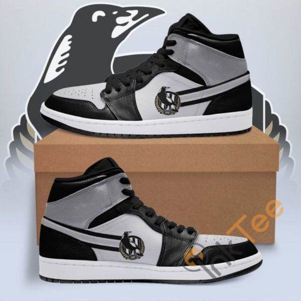 Ideafootwear Collingwood Magpies AFL AJ1 High Sneakers Shoes For Men And Women