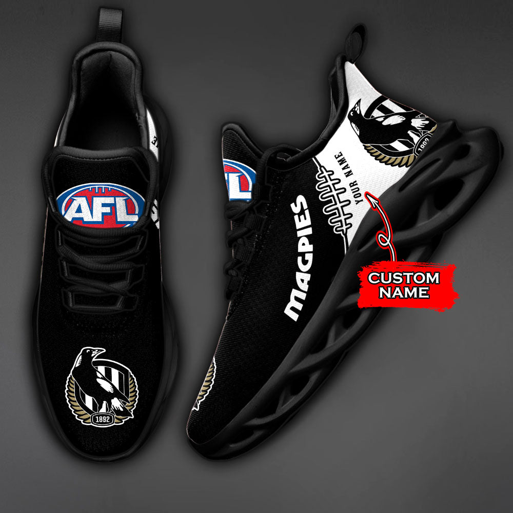Ideafootwear Collingwood Magpies AFL Max Soul Shoes Sneakers For Men And Women