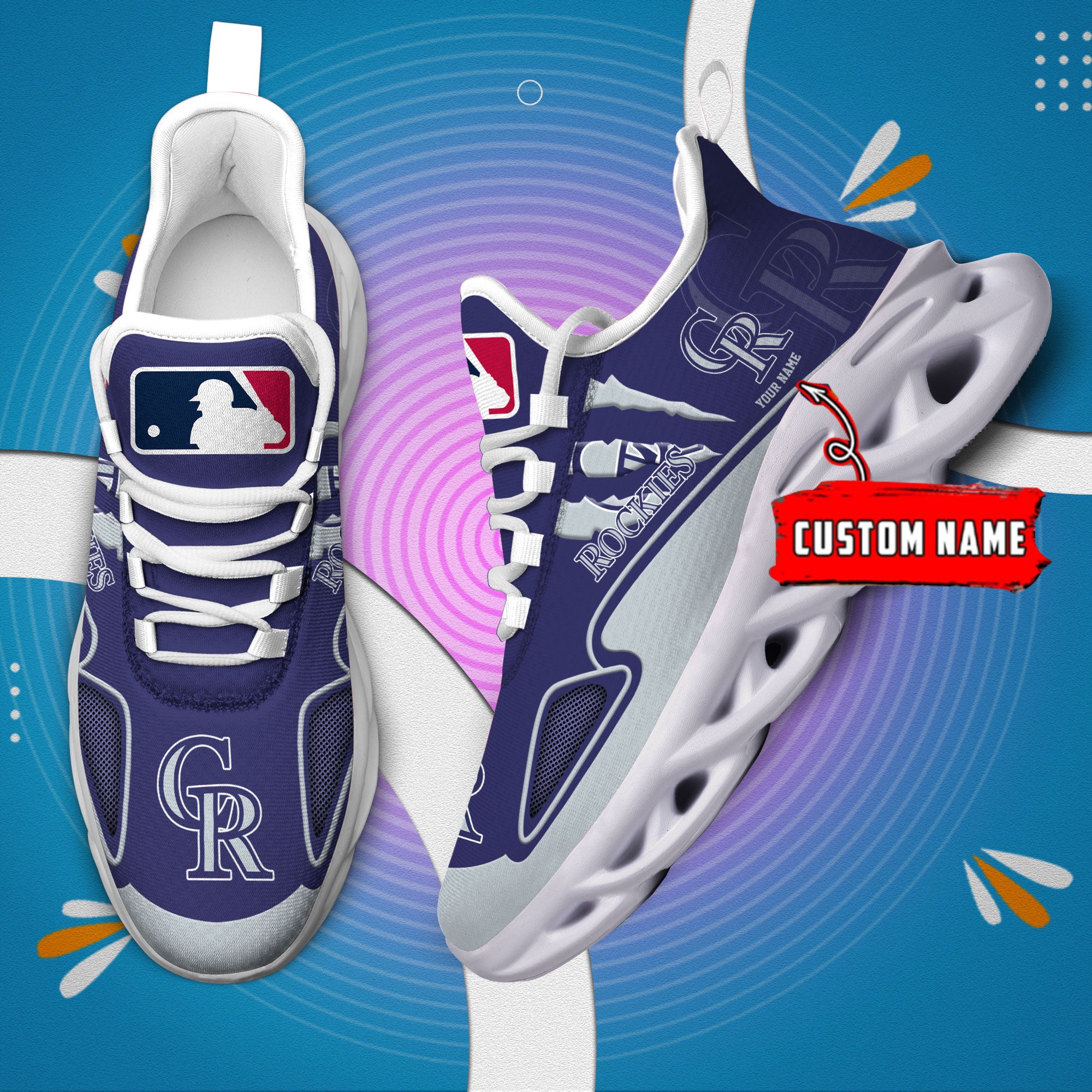 Ideafootwear Colorado Rockies Max Soul Shoes Sneakers For Men And Women