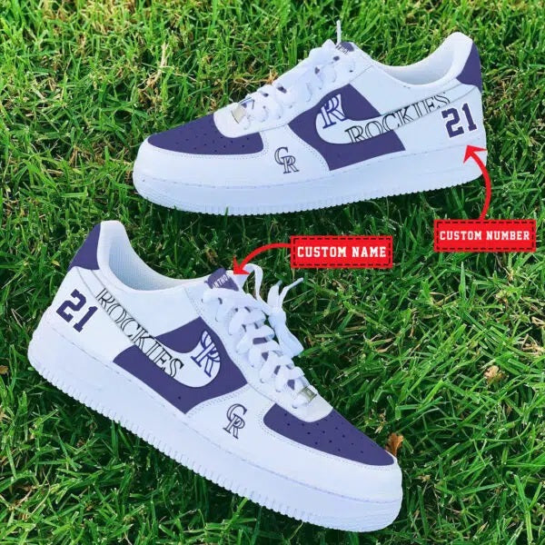 Ideafootwear Colorado Rockies MLB Air Low-Top Sneakers Shoes For Men And Women