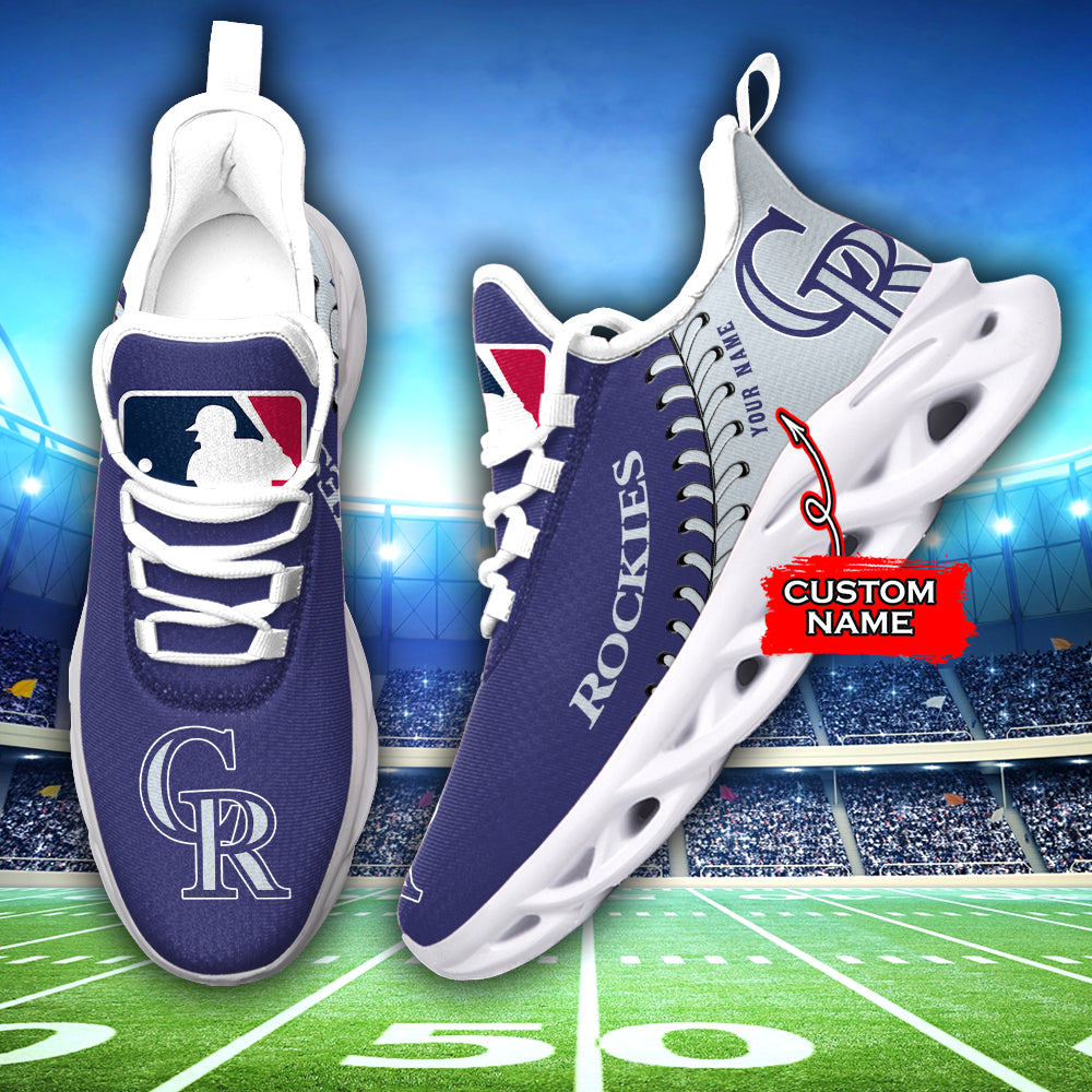 Ideafootwear Colorado Rockies MLB Max Soul Shoes Sneakers For Men And Women