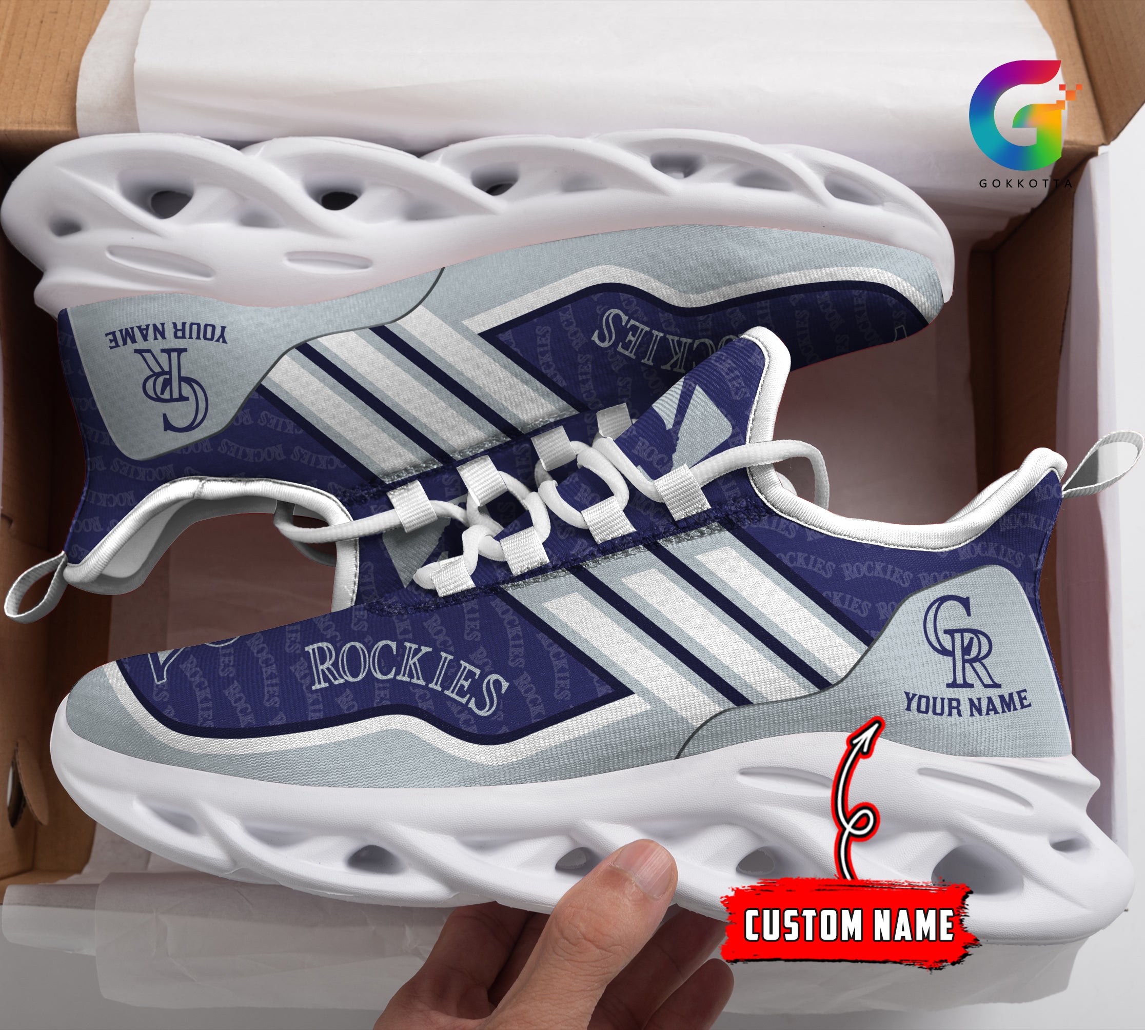 Ideafootwear Colorado Rockies MLB Max Soul Shoes Sneakers For Men And Women