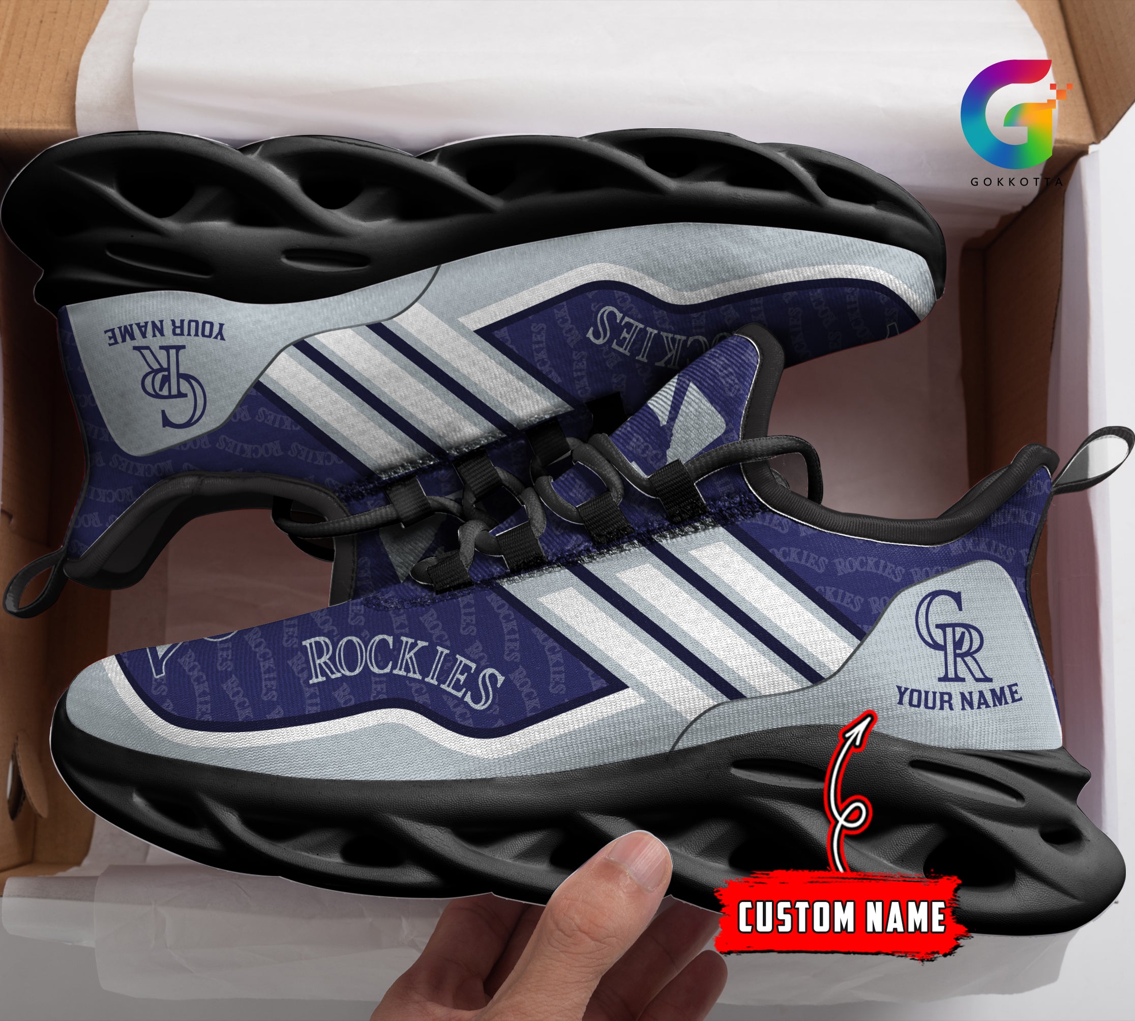 Ideafootwear Colorado Rockies MLB Max Soul Shoes Sneakers For Men And Women