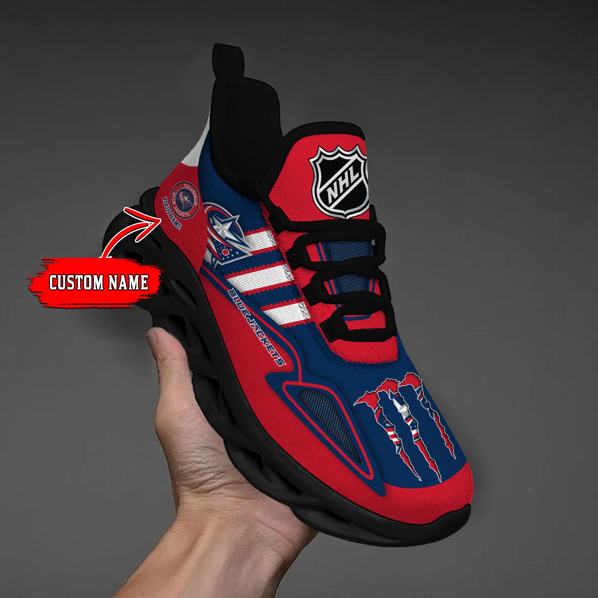 Ideafootwear Columbus Blue Jackets Max Soul Shoes Sneakers For Men And Women