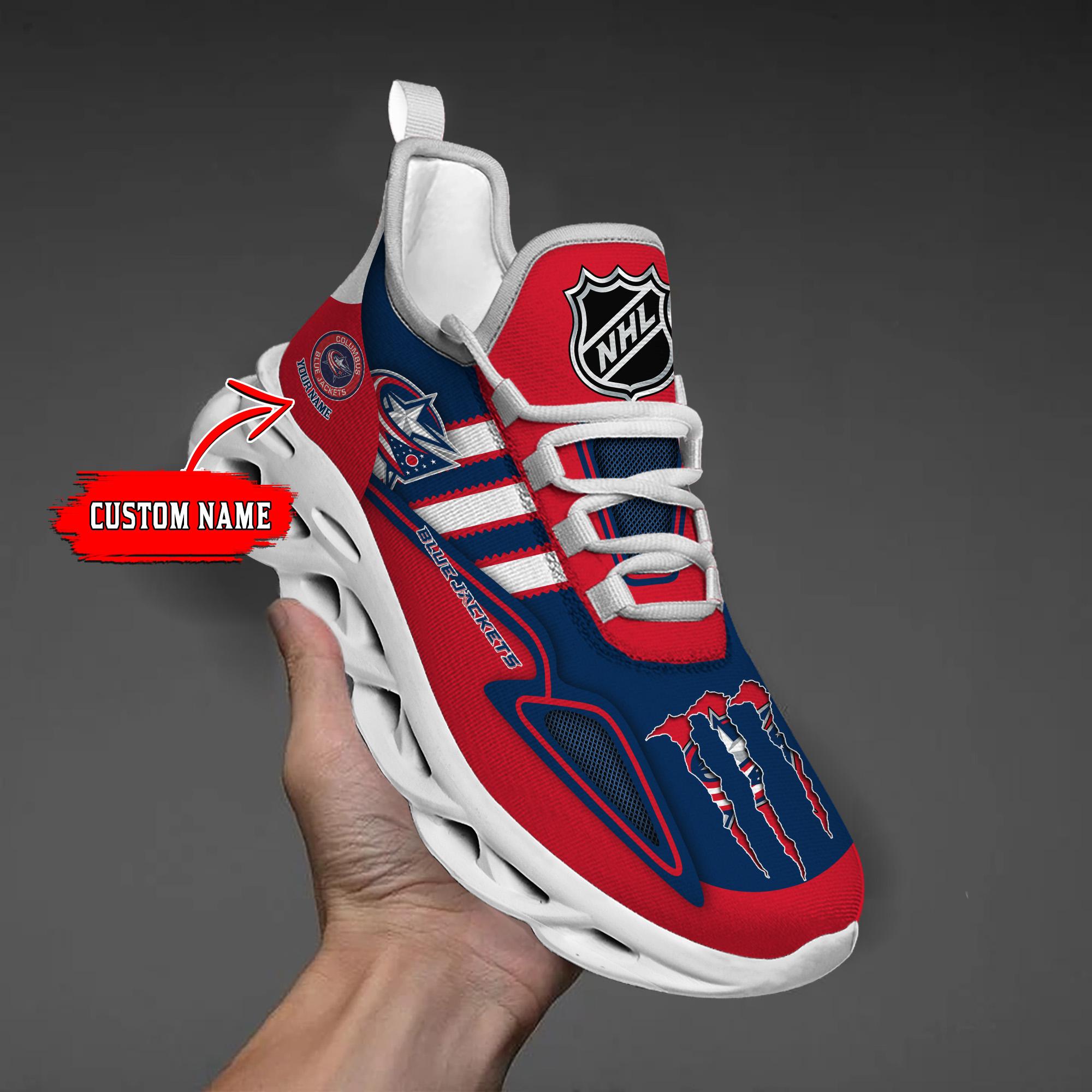 Ideafootwear Columbus Blue Jackets Max Soul Shoes Sneakers For Men And Women