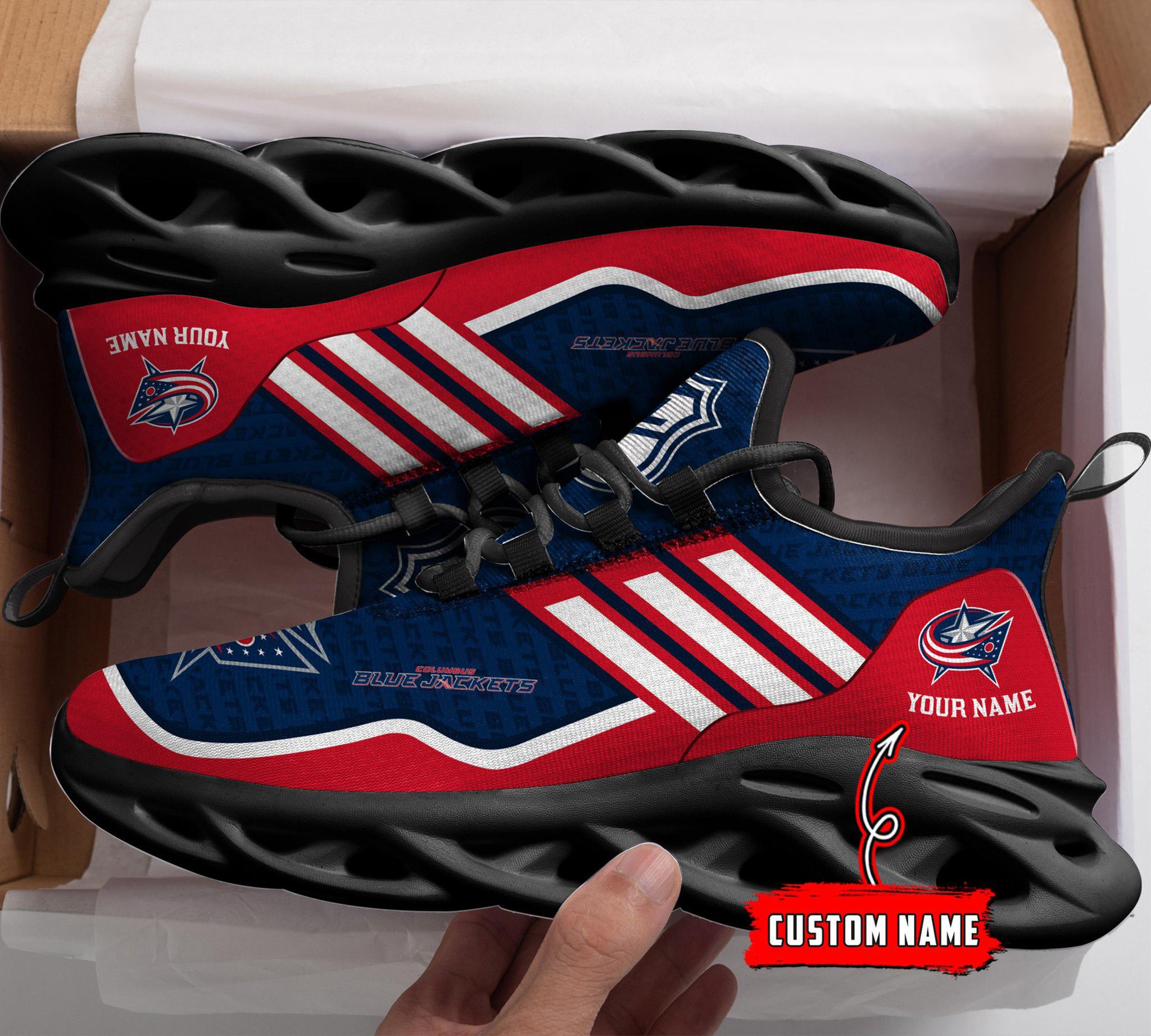 Ideafootwear Columbus Blue Jackets Max Soul Shoes Sneakers For Men And Women