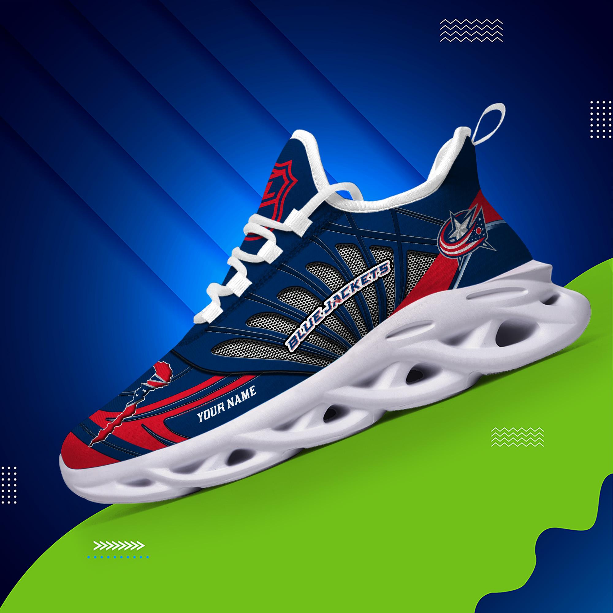 Ideafootwear Columbus Blue Jackets Max Soul Shoes Sneakers For Men And Women