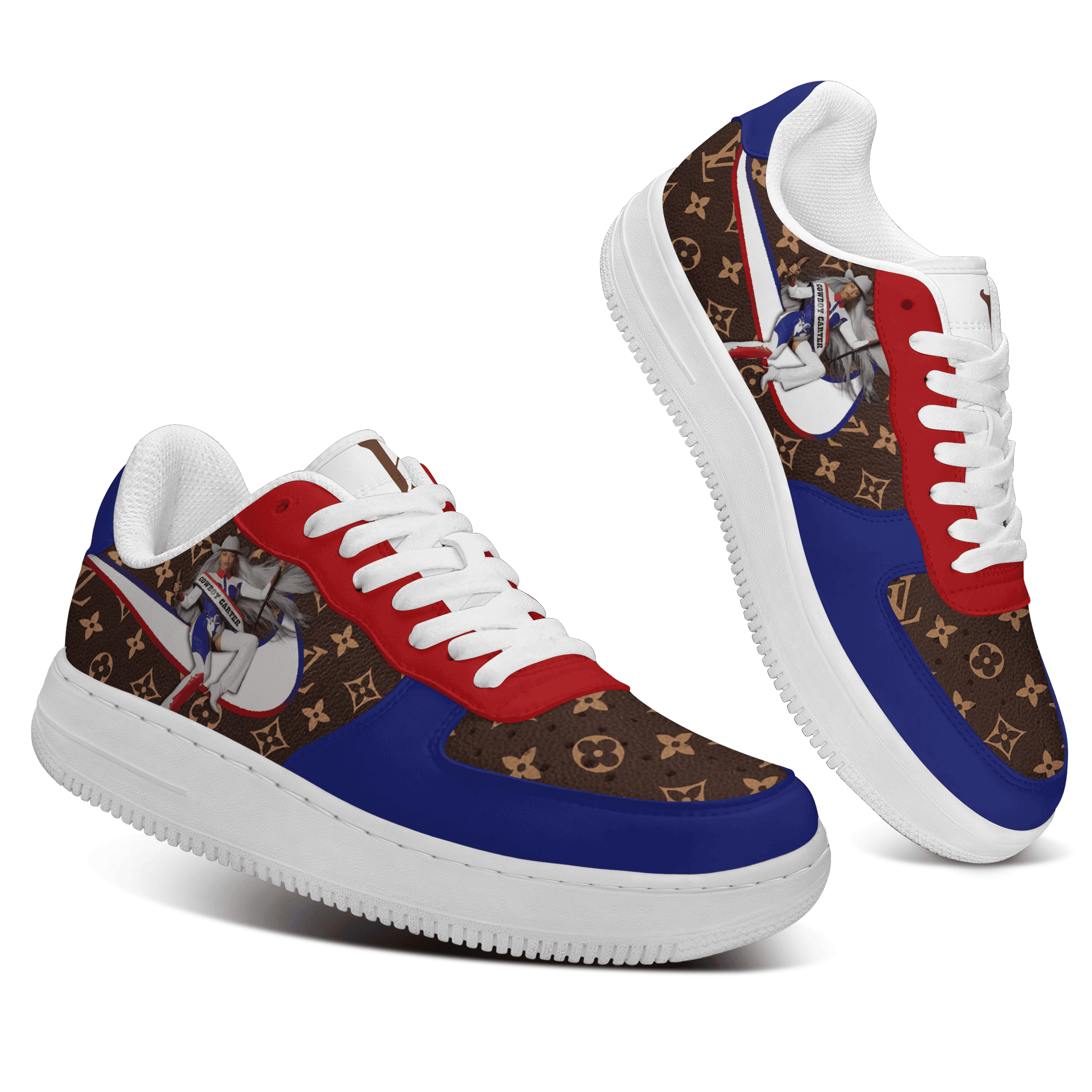 Ideafootwear Cowboy Carter Air Low-Top Sneakers Shoes For Men And Women