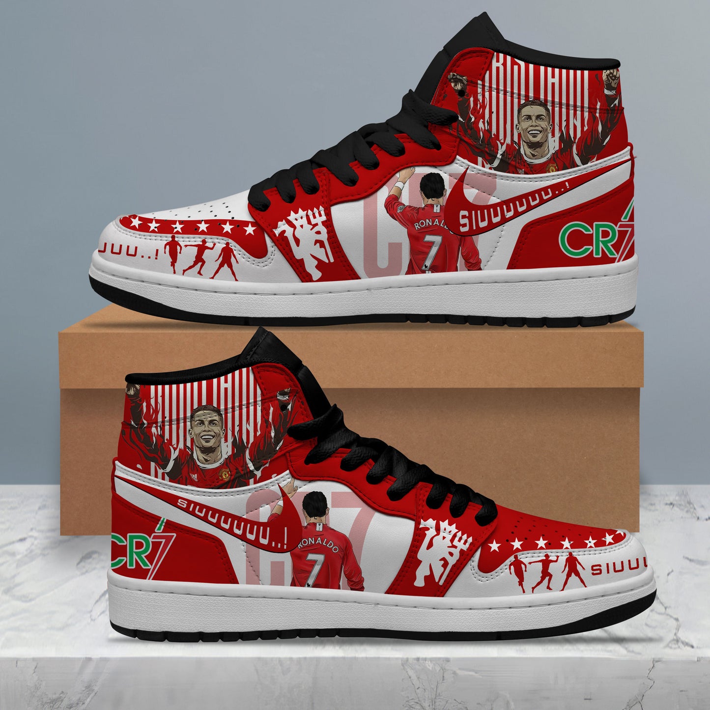 Ideafootwear Cristiano Ronaldo AJ1 High Sneakers Shoes For Men And Women