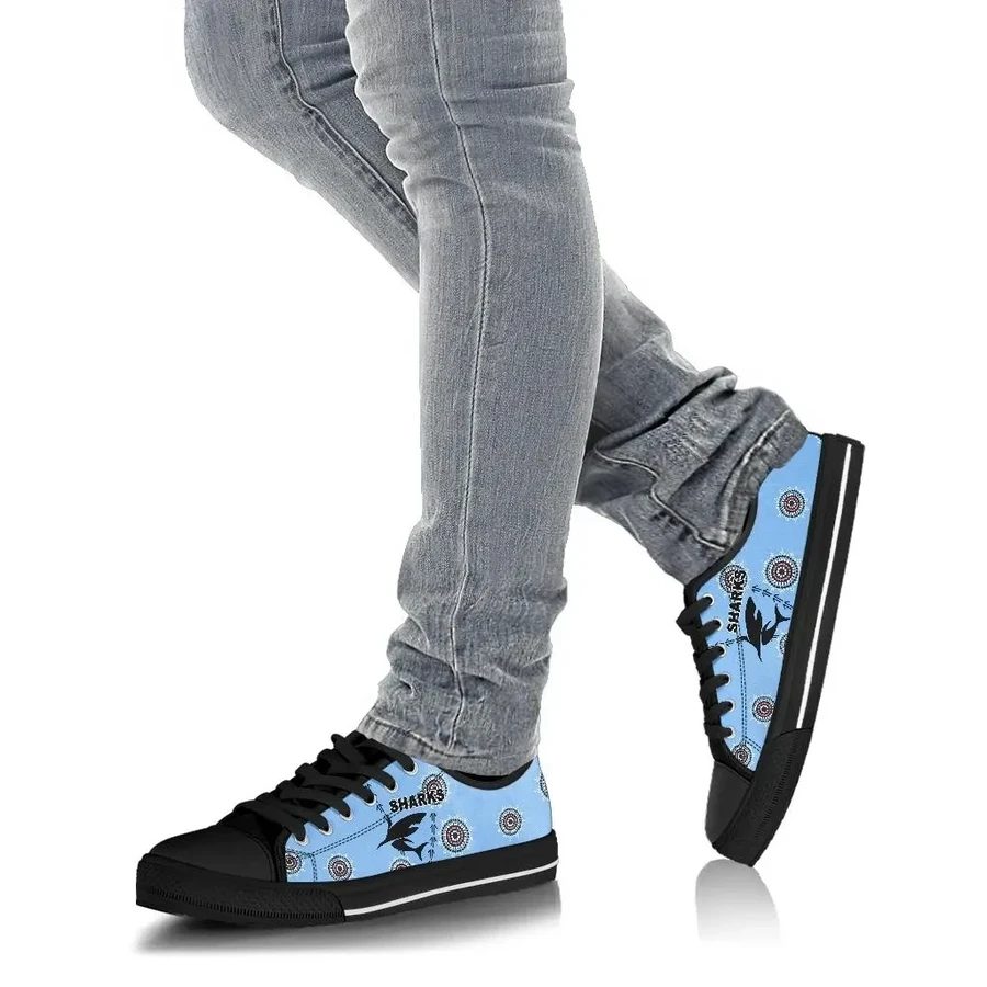 Ideafootwear Cronulla-Sutherland Sharks Low Top Canvas Sneakers Shoes For Men And Women