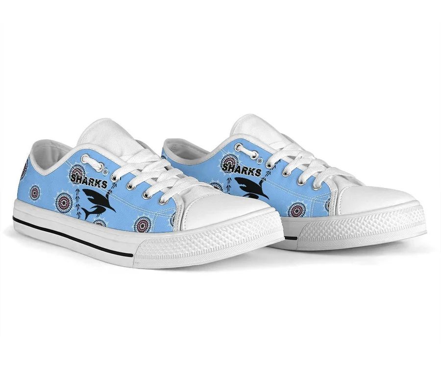 Ideafootwear Cronulla-Sutherland Sharks Low Top Canvas Sneakers Shoes For Men And Women