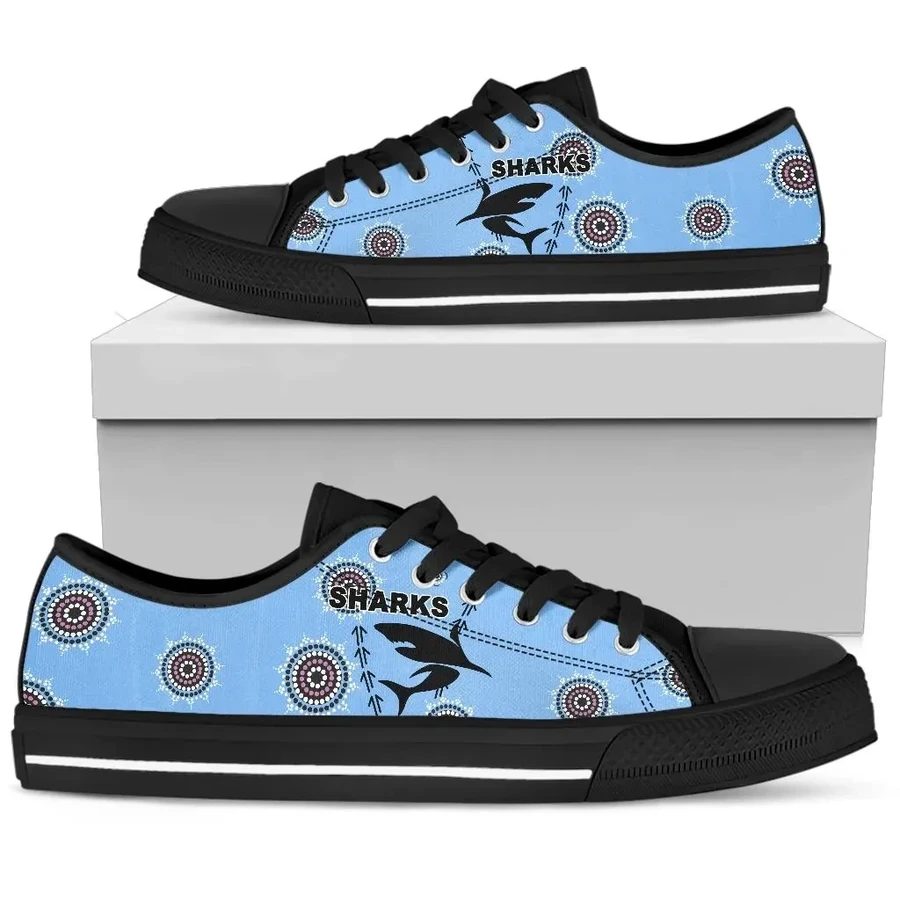 Ideafootwear Cronulla-Sutherland Sharks Low Top Canvas Sneakers Shoes For Men And Women