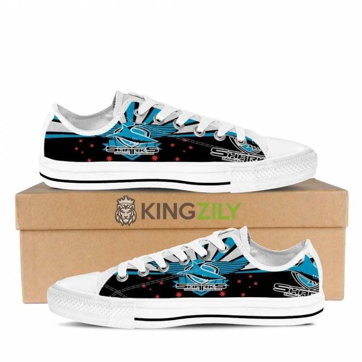 Ideafootwear Cronulla-Sutherland Sharks Low Top Canvas Sneakers Shoes For Men And Women
