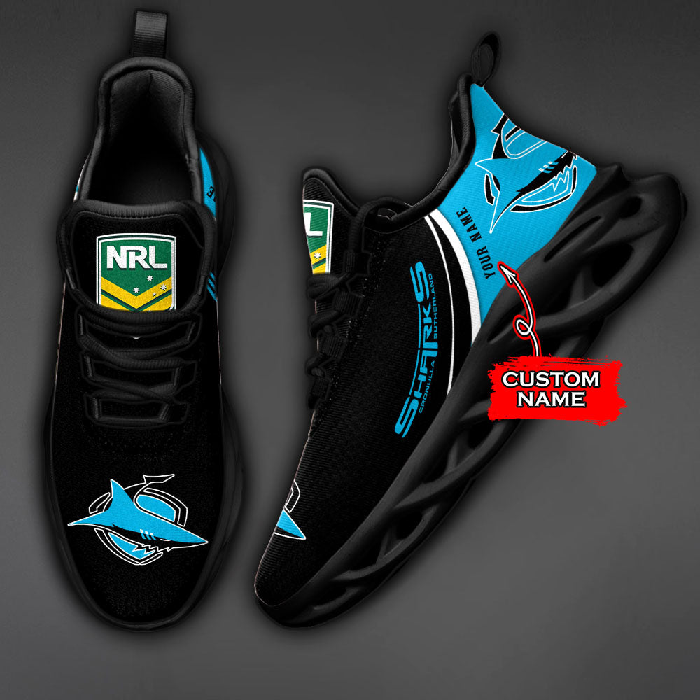 Ideafootwear Cronulla-Sutherland Sharks NRL Max Soul Shoes Sneakers For Men And Women