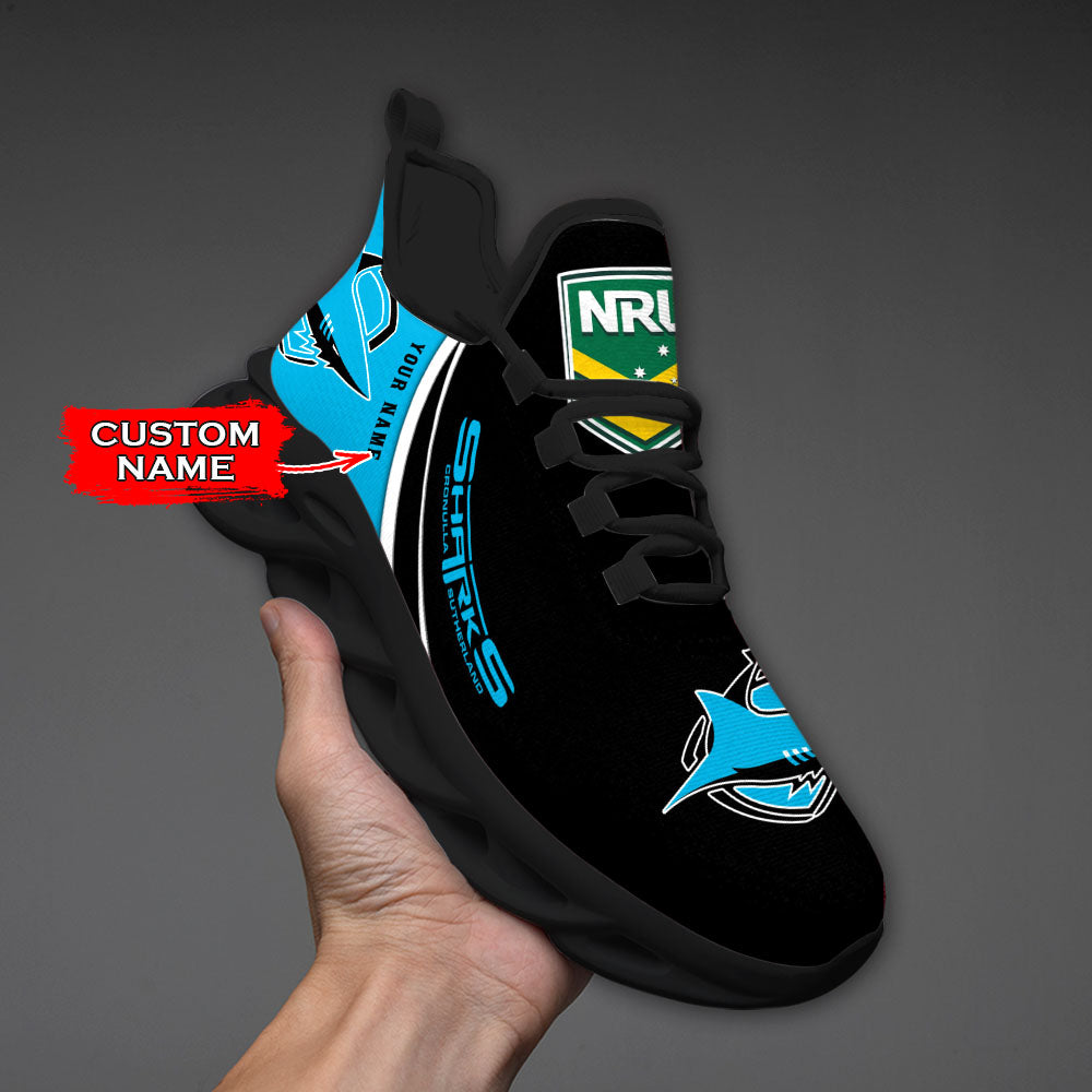 Ideafootwear Cronulla-Sutherland Sharks NRL Max Soul Shoes Sneakers For Men And Women