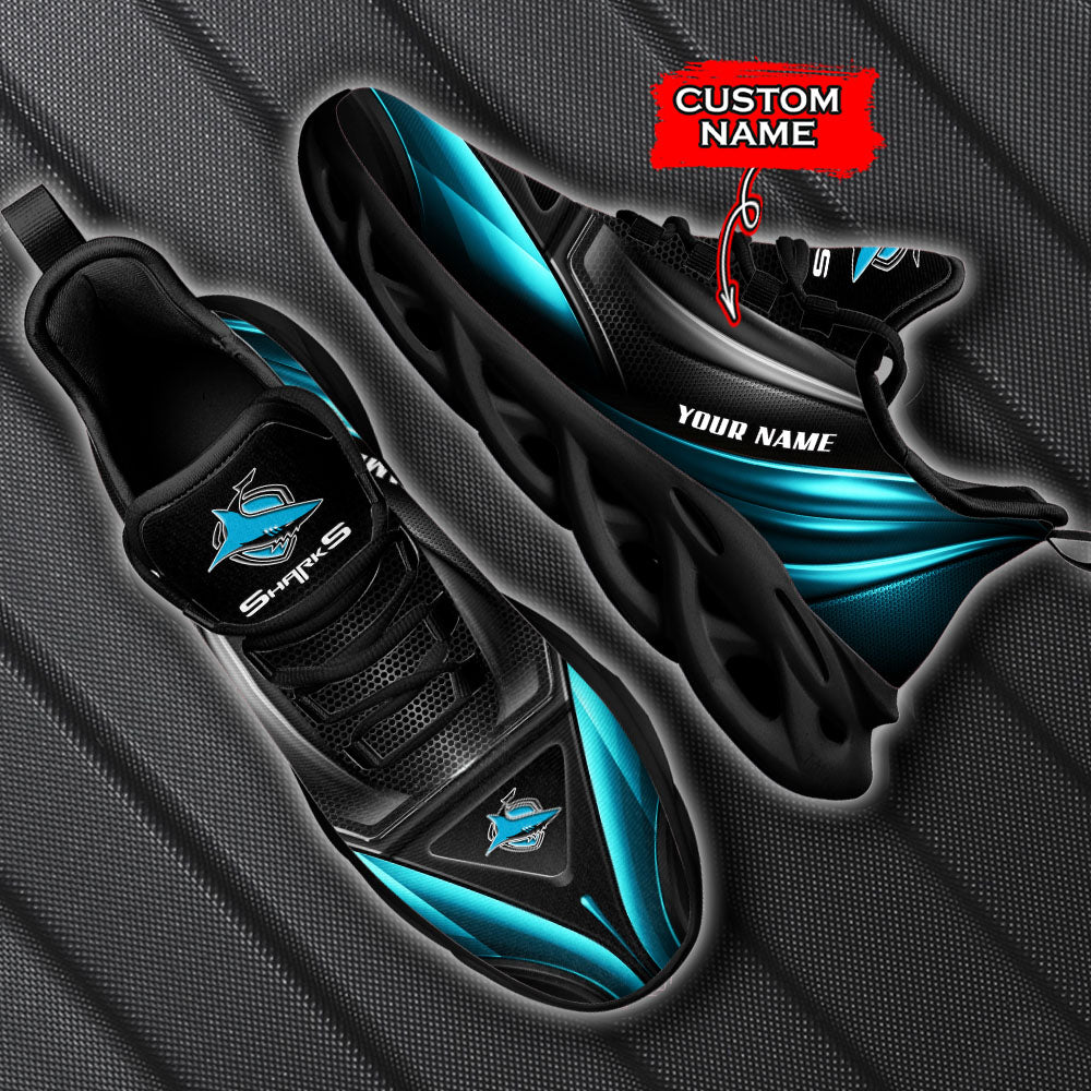 Ideafootwear Cronulla-Sutherland Sharks NRL Max Soul Shoes Sneakers For Men And Women